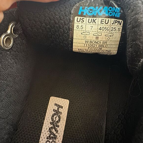 Hoka One Bondi SR Shoes Woman’s 8.5 Black Running Sneakers Slip Resistant Work - Picture 11 of 16